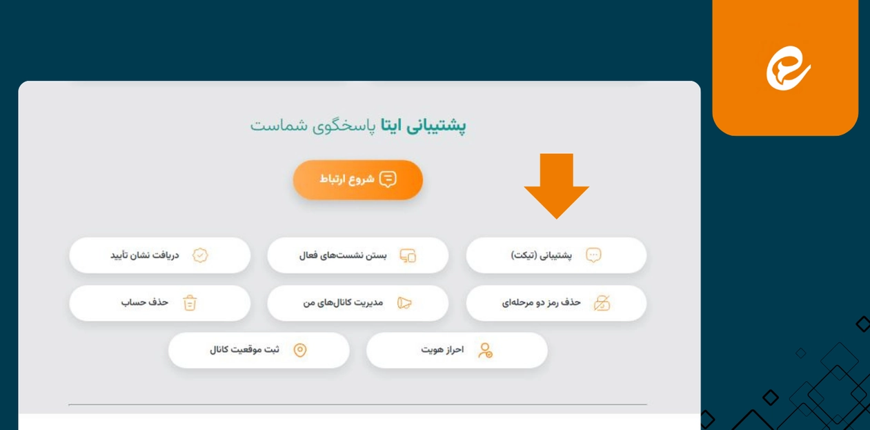  شماره تماس پشتیبانی ایتا